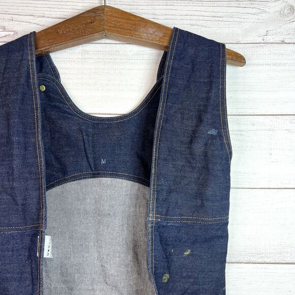 Yolotli Girls Raw Denim Apron Pocket Boho Artsy Size M (5-6 Years) - Picture 5 of 12